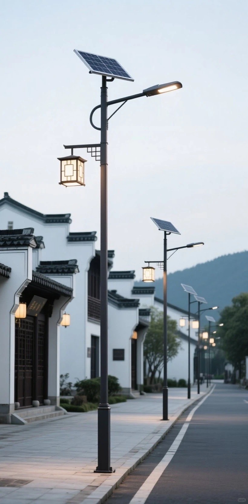 当古建筑遇上太阳能路灯✨古韵与环保的梦_1_中山市润晟路灯厂家_来自小红书网页版